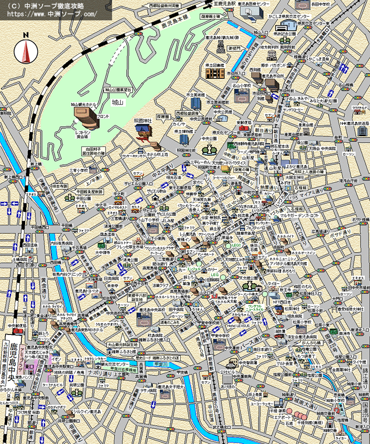 鹿児島ソープランドMAP